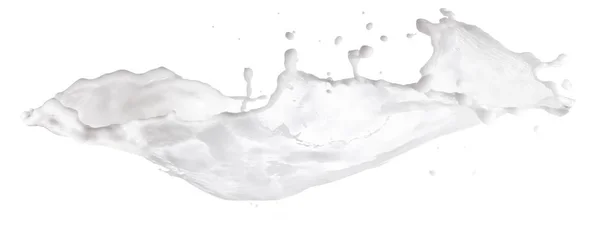新鮮な白いミルクの飛沫を分離 — ストック写真