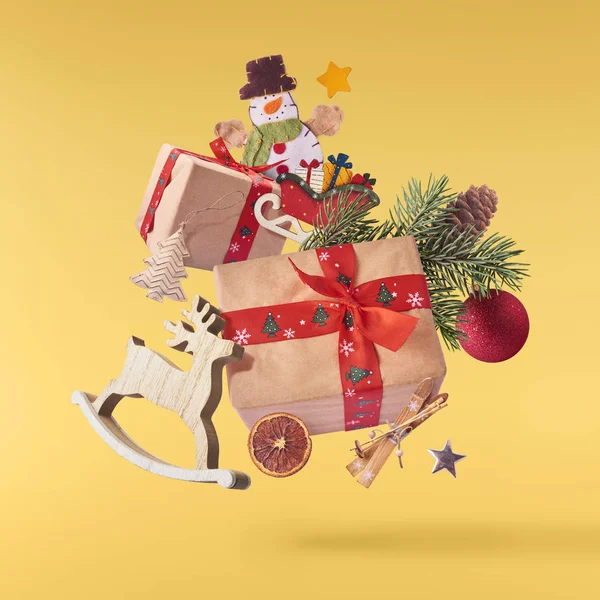 Christmas holiday conception. High resolution image. Levitation — Stock Photo, Image
