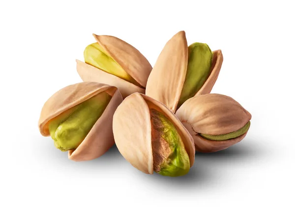 Fresh Raw Pistachios Isolated White Background High Ewsolution Image — Stock Photo, Image