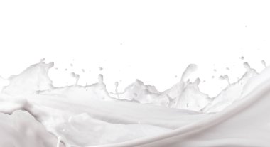 Milk or yougurt splashes isolated on white background clipart