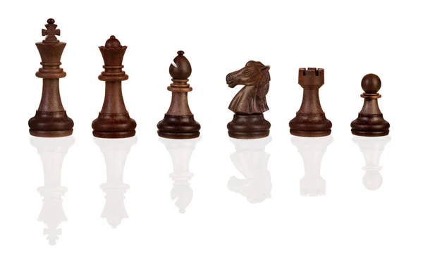 Chess Figures Isolated White Background — Stock Photo, Image