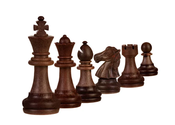 Chess Figures Isolated White Background — Stock Photo, Image