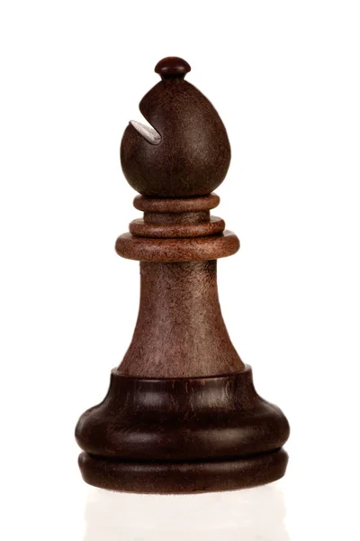 Brown Bishop Chess Piece Isolated White Background — Stock Photo, Image