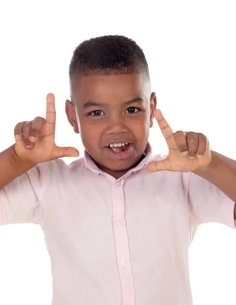 Portret Van Een Mooi Kind Geïsoleerd Een Witte Achtergrond — Stockfoto