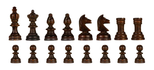 Šachové Figurky Izolované Bílém Pozadí — Stock fotografie