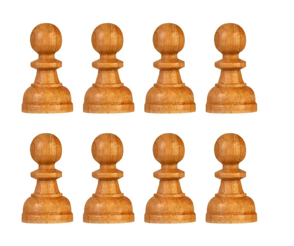Pawns Team Isolated White Background — Stock Photo, Image