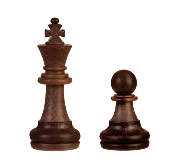 Black Chess Figures Isolated White Background — Stock Photo, Image