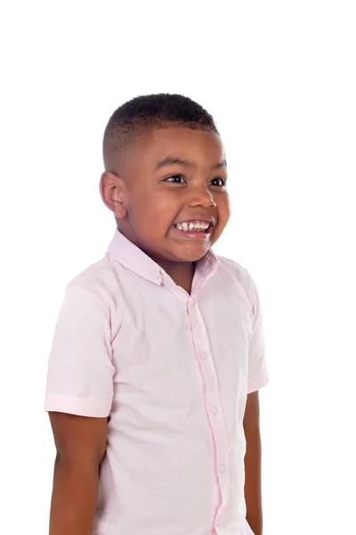 Niño Latino Feliz Aislado Sobre Fondo Blanco — Foto de Stock