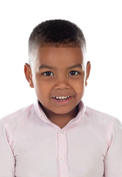 Retrato Hermoso Niño Aislado Sobre Fondo Blanco — Foto de Stock