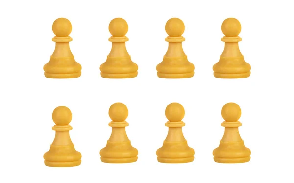 Pawns Team Isolated White Background — Stock Photo, Image