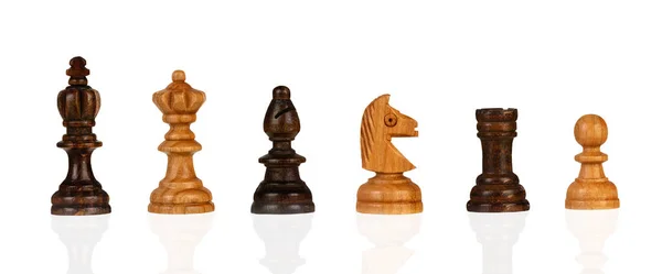 Chess Figures Isolated White Background — Stock Photo, Image