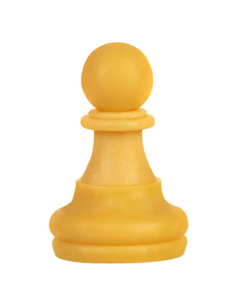 Pěšec Šachová Figurka Izolovaných Bílém Pozadí — Stock fotografie