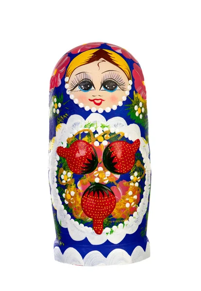 Ruská Panenka Bábuška Matrioska Izolovaných Bílém Pozadí — Stock fotografie