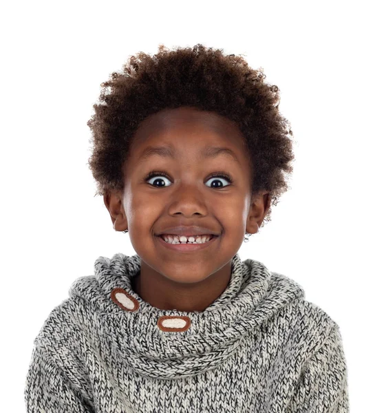Krásné Dítě Jersey Vlny Izolovaných Bílém Pozadí — Stock fotografie