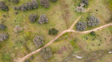 Extremadura coutryside güzel havadan görünümü