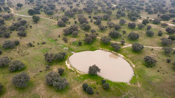 Schöne Luftaufnahme Der Landschaft Extremadura — Stockfoto