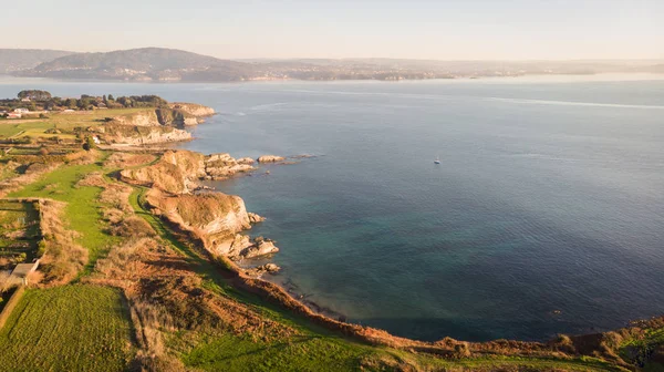 北スペインの海岸の素晴らしい空撮 — ストック写真