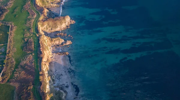 Krásný Letecký Výhled Pobřeží — Stock fotografie