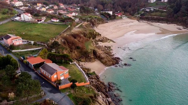 Prachtige Luchtfoto Van Kust Mooie Kleuren — Stockfoto