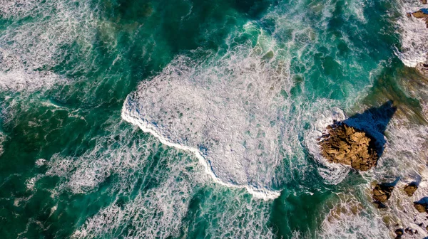 Bella Vista Aerea Della Costa Del Mare — Foto Stock