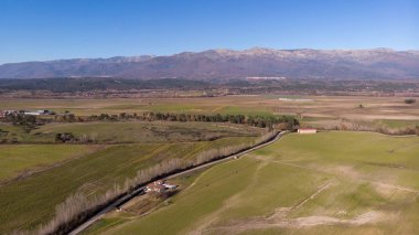 hasat alanlarının havadan görünümü