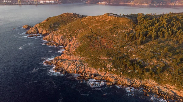 Prachtige luchtfoto van de kust — Stockfoto