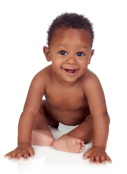 Lustiges und glückliches afrikanisches Baby — Stockfoto