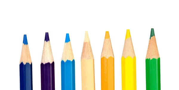 Krita färgade blyertspennor — Stockfoto
