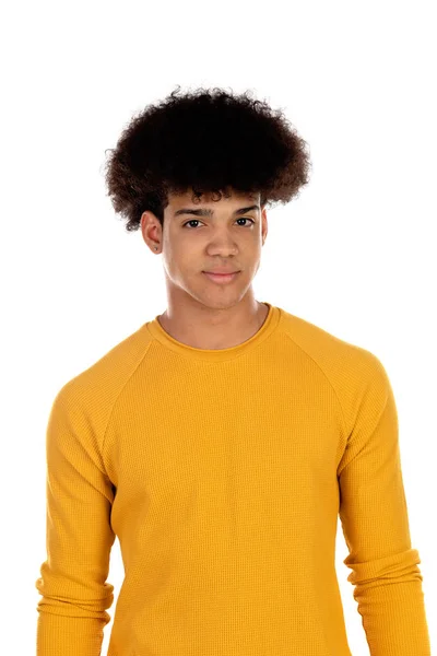 Teenager boy with yellow t-shirt — Stock Photo, Image