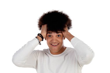 Afro saç modeli ile sürpriz adam