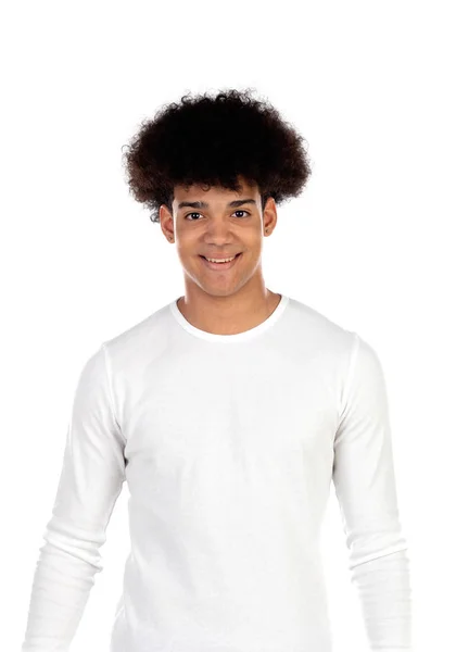 Adolescent garçon avec afro coiffure — Photo