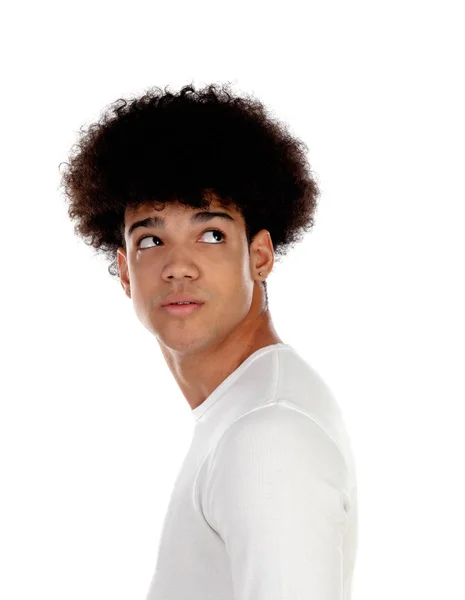 Tiener jongen met Afro kapsel — Stockfoto