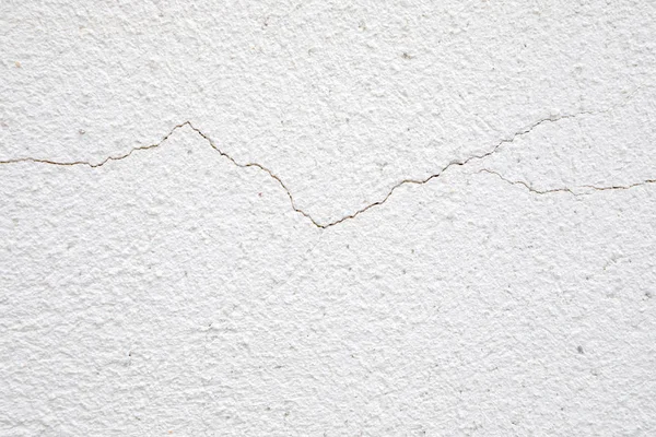 Fissure dans un mur blanc — Photo