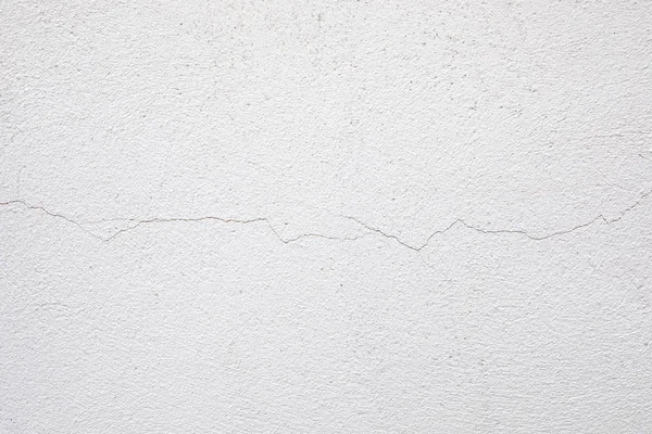 Crack Muro Bianco Con Superficie Mattoni Cemento — Foto Stock