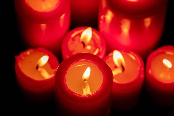 Christmas Candles Red Decoration Holidays — Stock Photo, Image