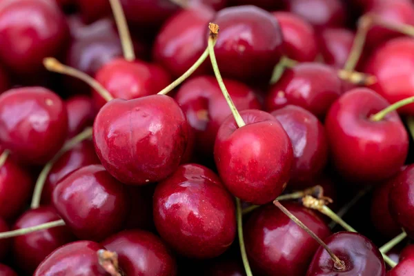 Sweet Cherries Background Full Frame Photo Stock — Stock Photo, Image