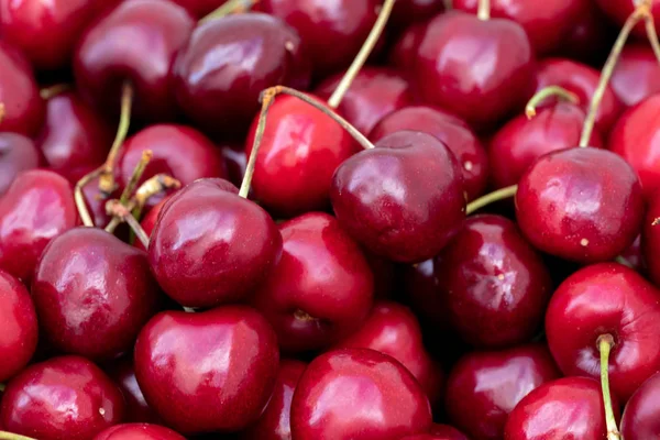 Sweet Cherries Background Full Frame Photo Stock — Stock Photo, Image