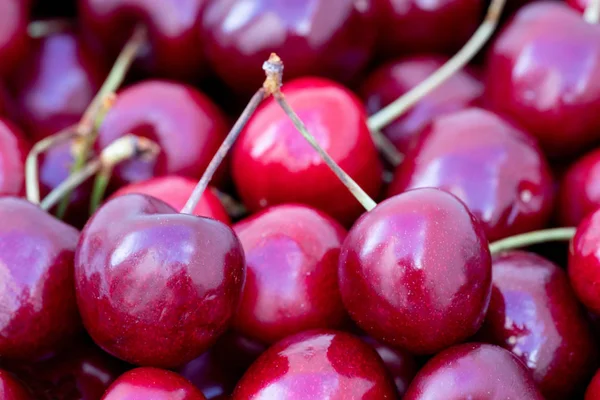 Sweet Cherries Background Full Frame Photo Stock — Stock Photo, Image