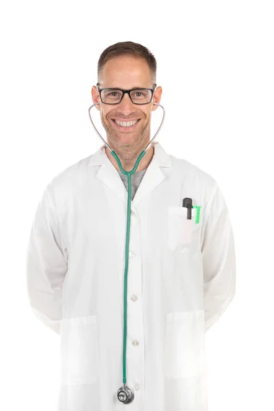 Guapo doctor con gafas — Foto de Stock