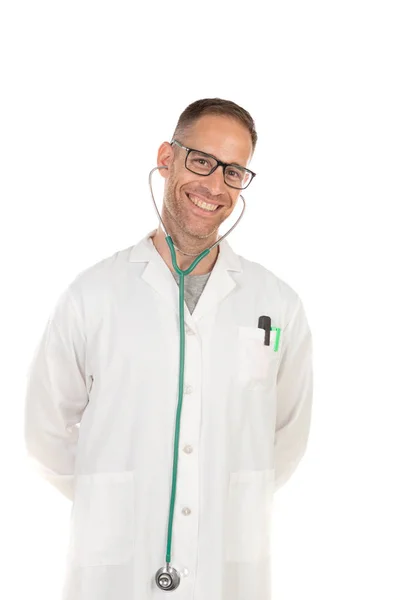 Schöner Arzt mit Brille — Stockfoto