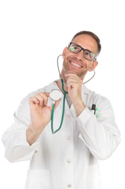 Gözlüklü yakışıklı doktor