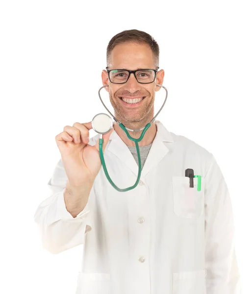 Guapo doctor con gafas — Foto de Stock