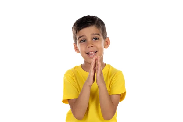 Łaciński dziecko modląc się — Zdjęcie stockowe