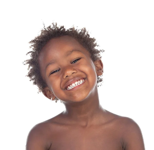 Afrikansk liten unge fyra år i en glad sommardag Royaltyfria Stockbilder