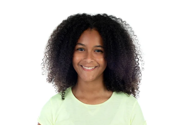 Bella adolescente africano ragazza con una bella capelli — Foto Stock