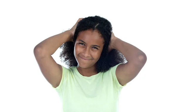 Όμορφη έφηβος κορίτσι με άφρο μαλλιά — Φωτογραφία Αρχείου