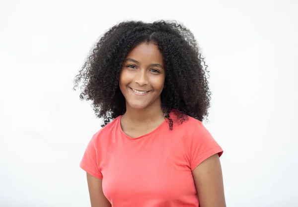 Tiener meisje met een mooie Afro haar — Stockfoto