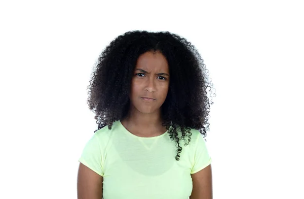 Θυμωμένη αφρικανική έφηβος κορίτσι — Φωτογραφία Αρχείου