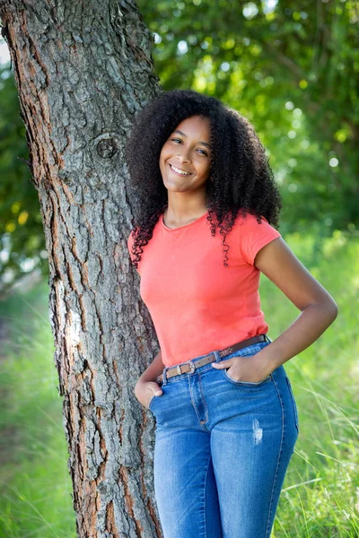 Bella ragazza afro adolescente — Foto Stock