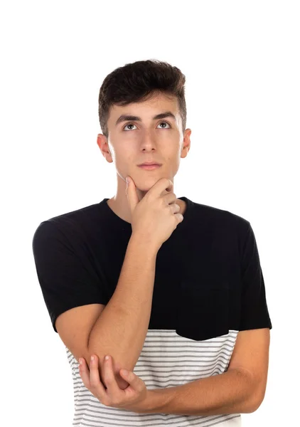 Pensive tiener jongen — Stockfoto